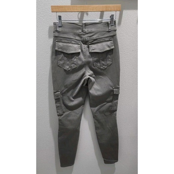 SPANX Stretch‎ Twill High Rise Ankle Skinny Cargo Pants Olive Green NWOT Medium - Picture 3 of 12